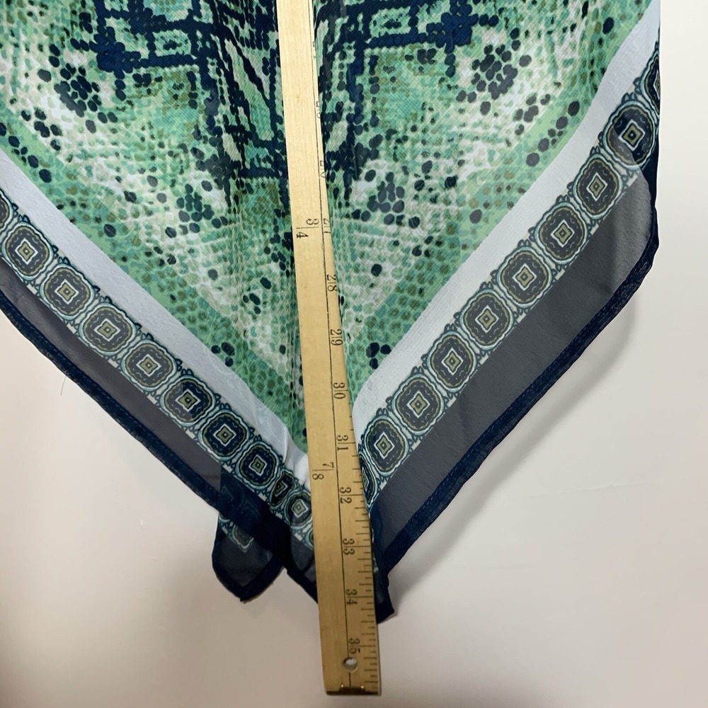 Dana Buchman Flowy Poncho + Camisole Womens XS Boho 2 Piece Set Blue Paisley - Picture 6 of 12